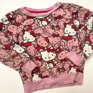 Hello Kitty H&M Pink & Red Allover Print Kids Sweatshirt